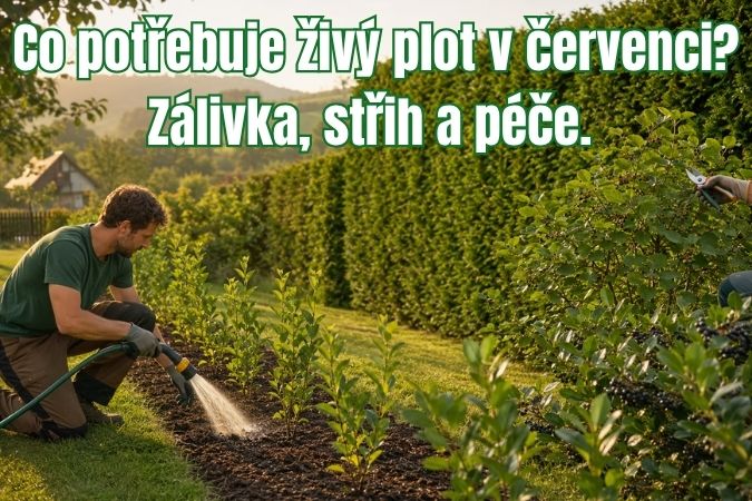 živé ploty v červenci